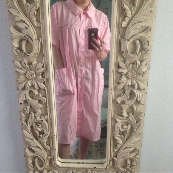 Vintage Cute Pink Button Down Dress - Picture 3 of 3